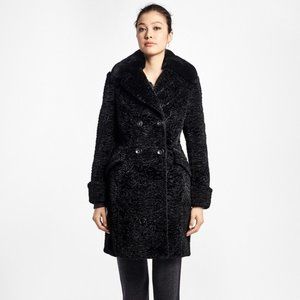 Brooks Brothers Jacquard Faux Persian Lamb Coat